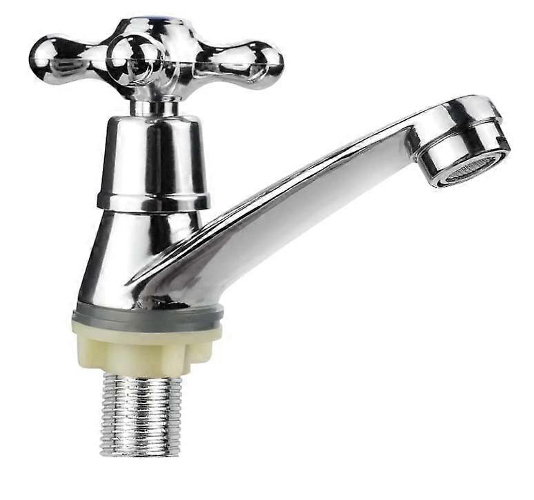 Bathroom Faucet Cold Water Sink Faucet Modern Single Handle Basin Faucet, Cross Handle Design for Home Bathroom Sink Basin Kitchen,G1/2