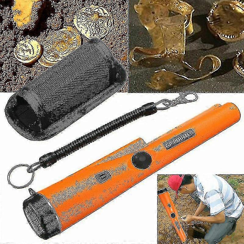 Metal Detector Full Waterproof Handheld Pin Pointer Wand, High Accuracy Handheld Search Treasure Finder Probe -n1347