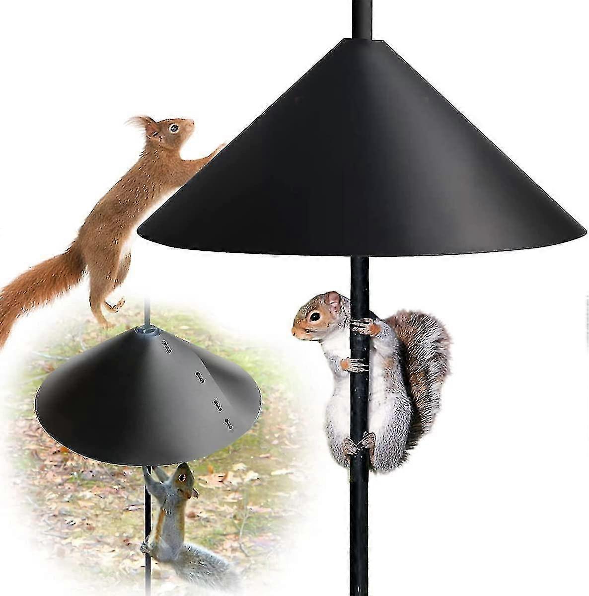 2pcs Squirrel Proof Baffle Wrap Around Smooth Bird Feeder Baffle Weather Resistant Bird Feeder Guard Garden Decoration For Pole Mounted And Hanging Bi