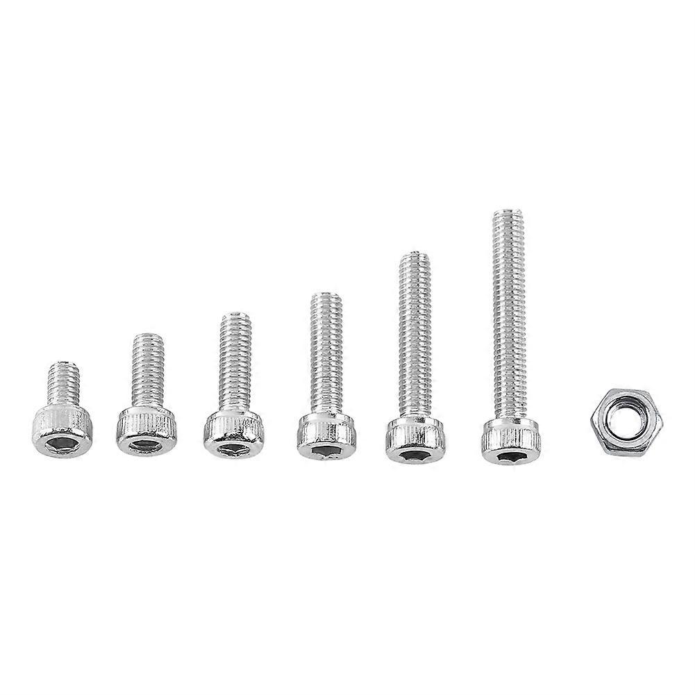 M3 A2 Stainless Steel Hex Socket Screws Bolt With Hex Nuts Assortment Fasteners(Cap Head)