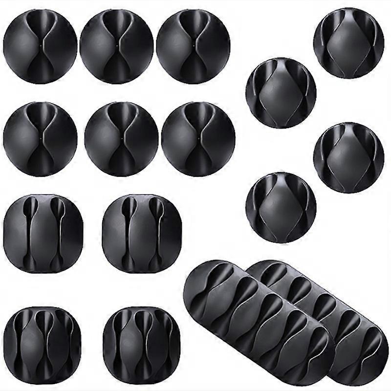 MIMIGO 10/16 pieces of assembled cable organizer, two colors are available, desktop cable winder, power cord organizer and storage, data cable organiz