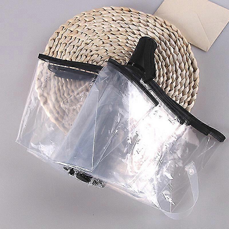 Transparent Folding Umbrella, Auto Windproof Rain Sun Umbrella H
