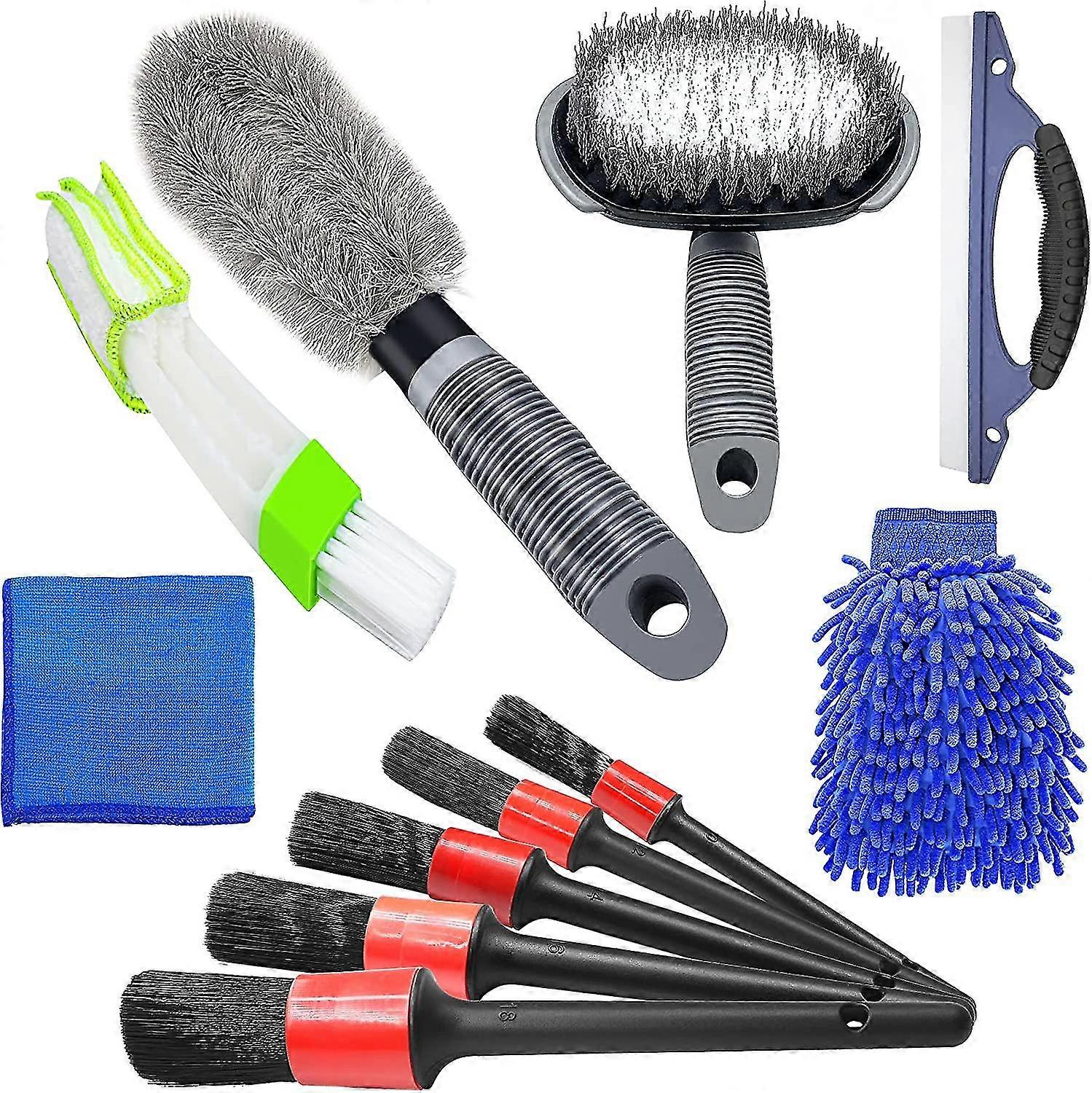 Súprava na čistenie automobilov, súprava štetcov s automatickými detailmi, súprava na umývanie áut s čistením kolies