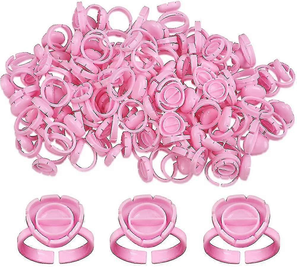 100 Pcs Lash Glue Holder Glue Ring Cups Lash Extension Volume Lashes Quick