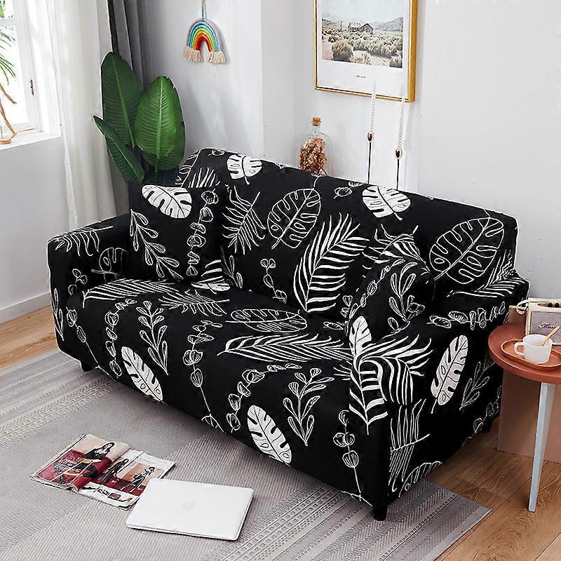 Stretch Sofa Cover Printed Couch Covers Armchair Slipcovers for Cushion Couches Sofas Elastic Universal Furniture Protector with 2 Pillowcase, Anti ca