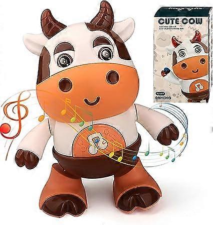 Giocattolo musicale per mucca per bambini, giocattolo per mucca per bambini con luci a LED con luci a LED per bambini Giocattolo di apprendimento m...