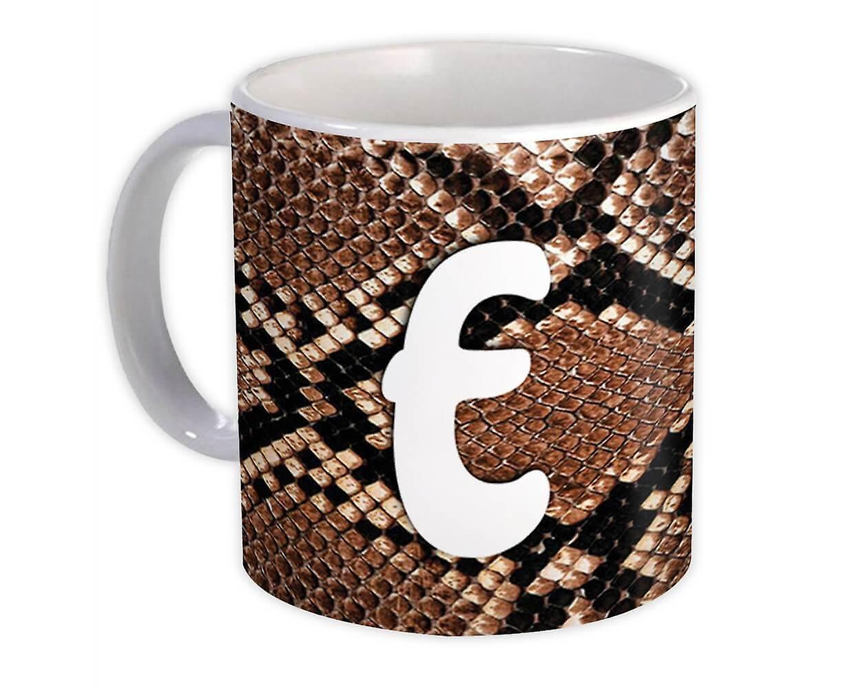 Geschenk Mok: Monogram Letter E Snake