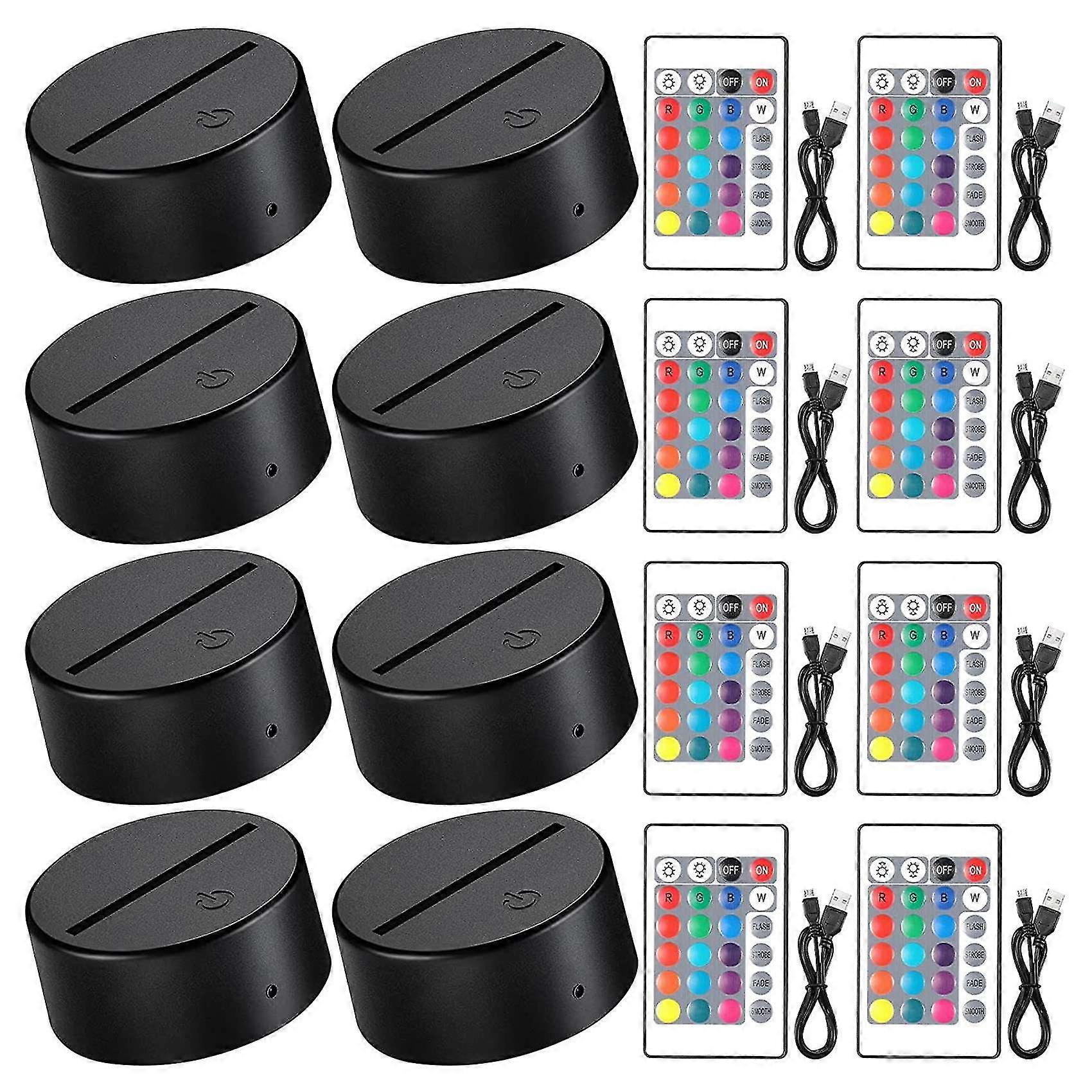 3d Night Led Light Lamp Base Led Lights Display Base Lighted Base Lighted Base 16 Couleurs avec Remote Contr