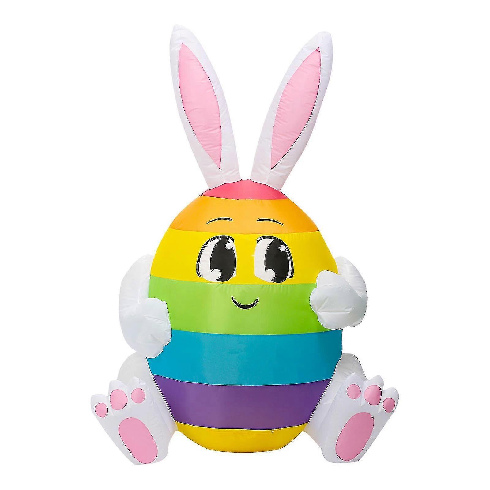 Easter Inflatable Standing Bunny Inflatable Model Glowing Holiday Decoration