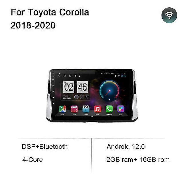 720P DSP Android 12 Car Radio Multimedia Player For Toyota Corolla 10 E140 E150 2018 2019 2020 Navigation GPS Wifi autoradio