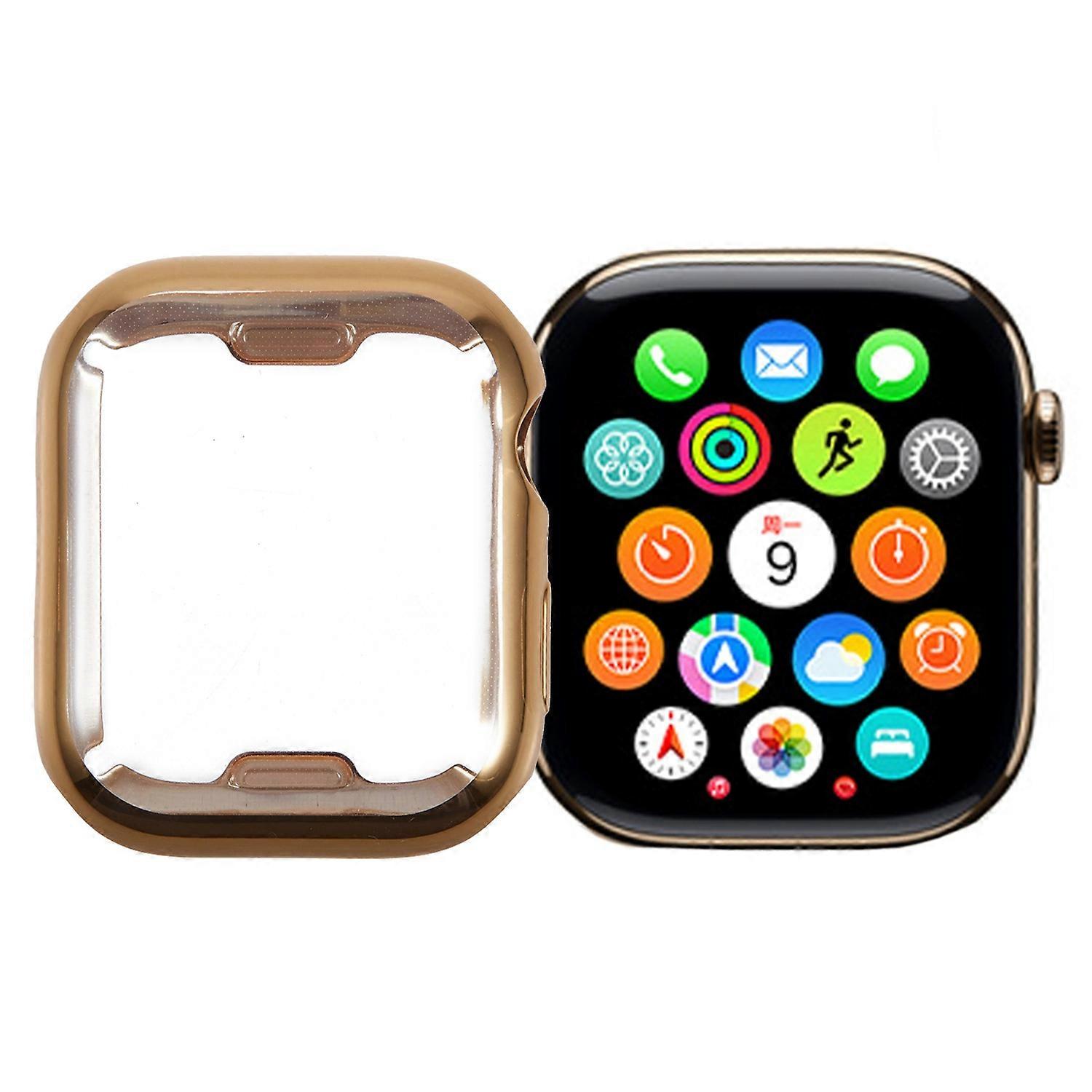 For Apple Watch SE (2023) SE (2022) SE Series 6 5 4 44mm Watch Case Electroplating Full Coverage TPU