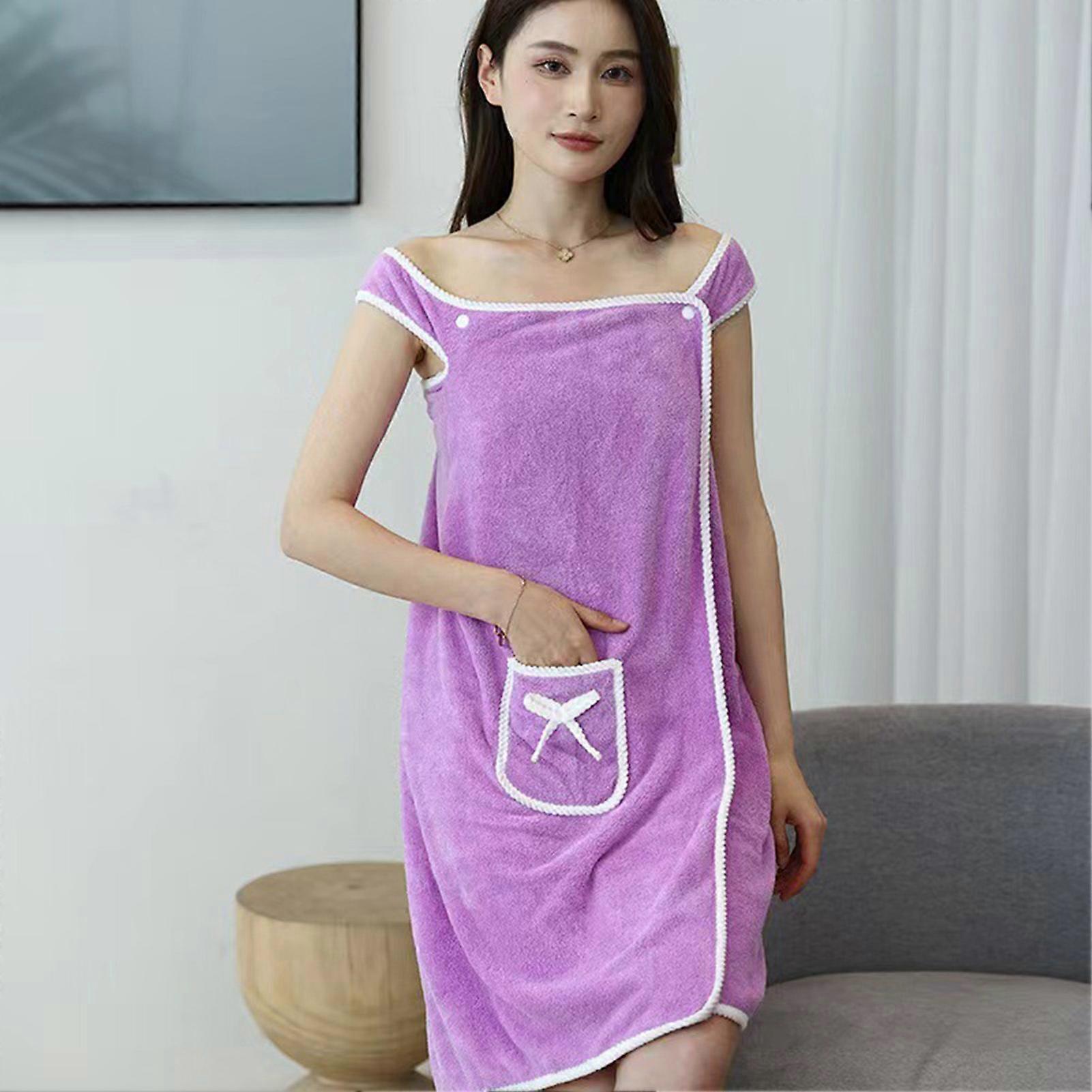 Stylish Women's Bathrobe Strong Absorbent Bath Towel Super Soft Comfortable Bath Skirt