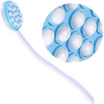 lotion applicator for back, long handled easy reach back scrubber massager body brush for sunscreen