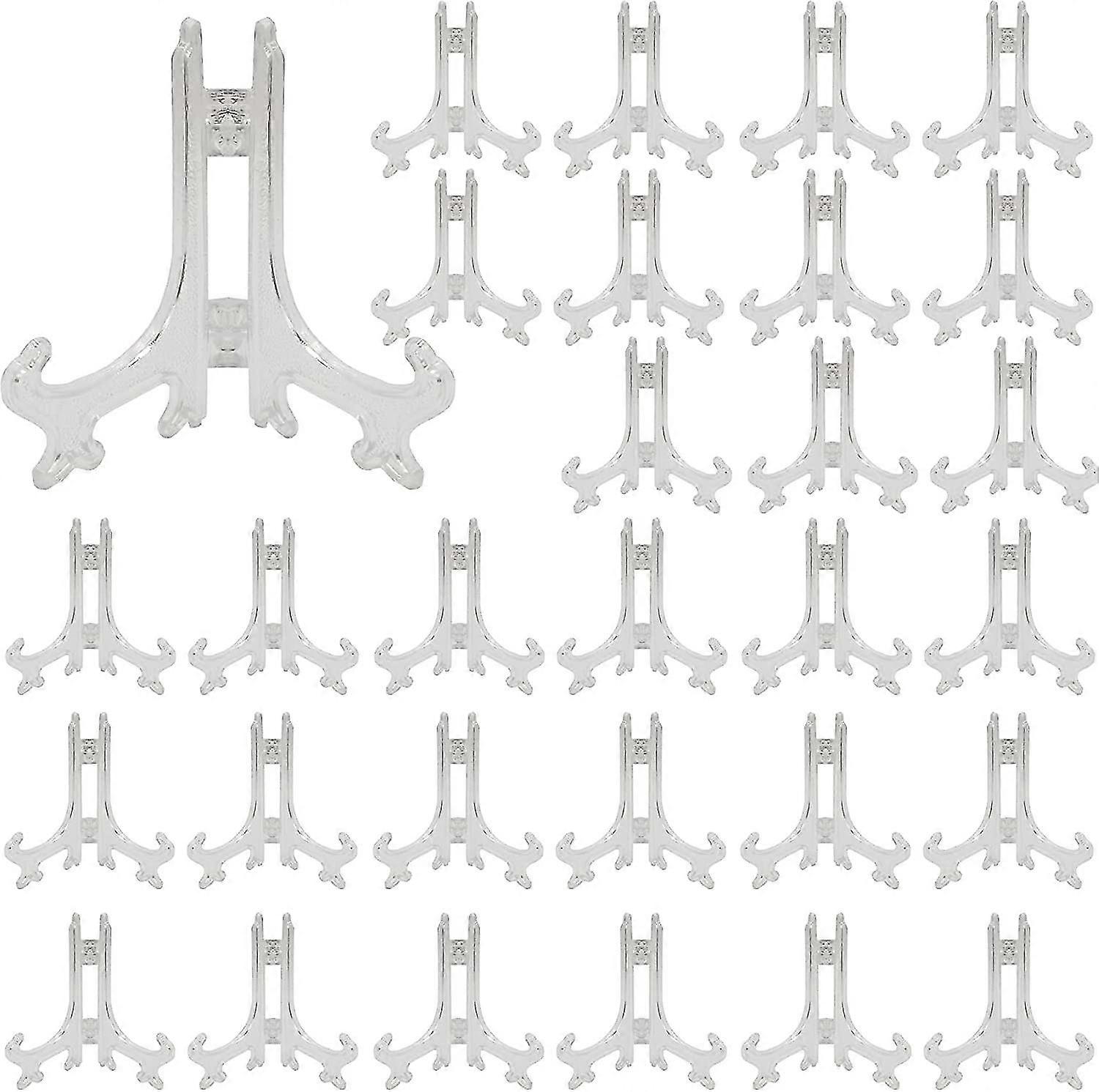 50pcs Mini Easel Stands 3 Inch Plastic Sheet Stands Display Picture Easel Stands=