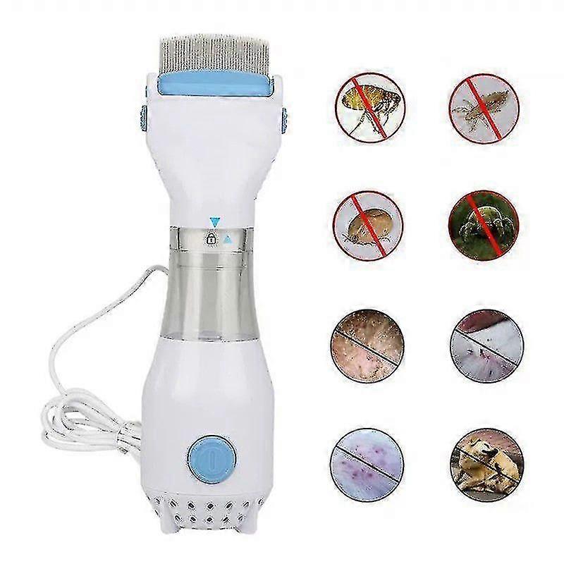 Head Lice Treatment-electric Lice Comb - Head Vacuum Lice Comb Electric Capture Pet Filter Lice Treatment1 Lice Catcher + 3 Filtersblue