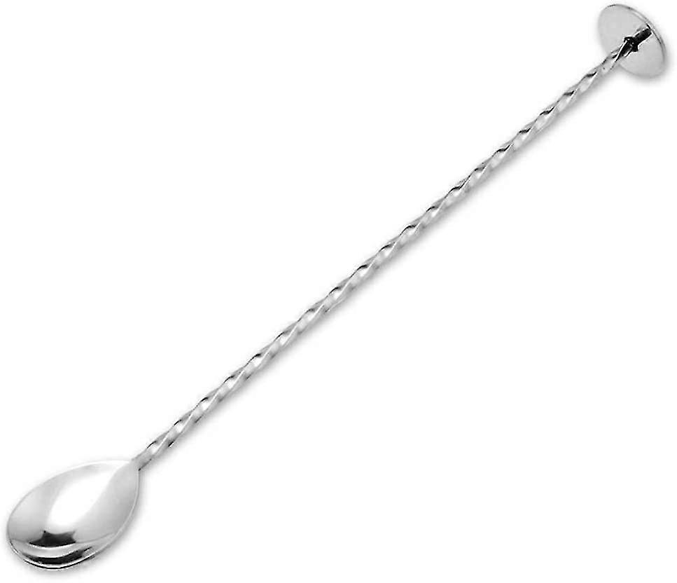 Long Bar Spoons With Handle, Stainless Steel Spoon With Spiral Pattern