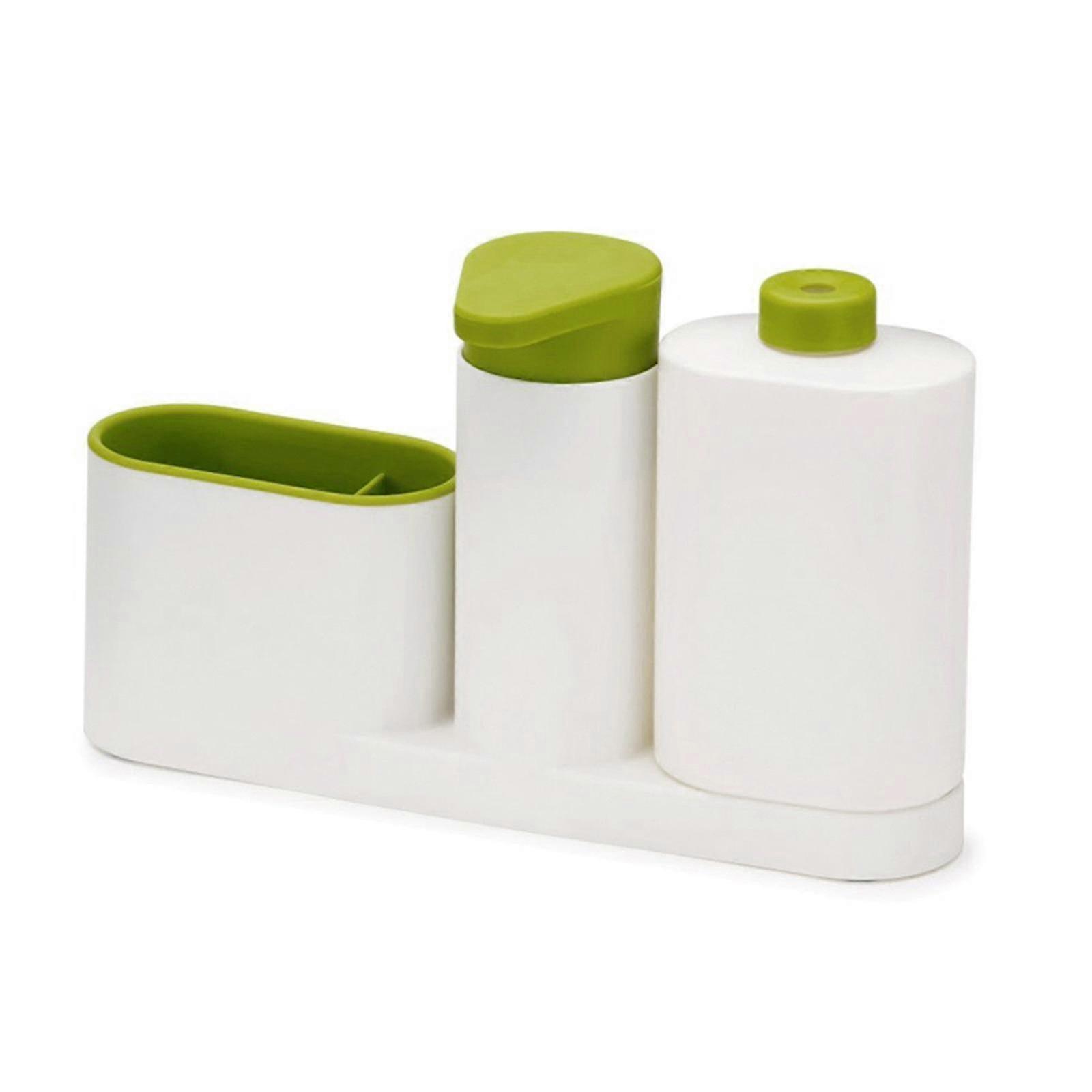 Multifunctional Kitchen Sink Washing Sponge Storage Rack Soap Dispenser Hand Detergent Bottle