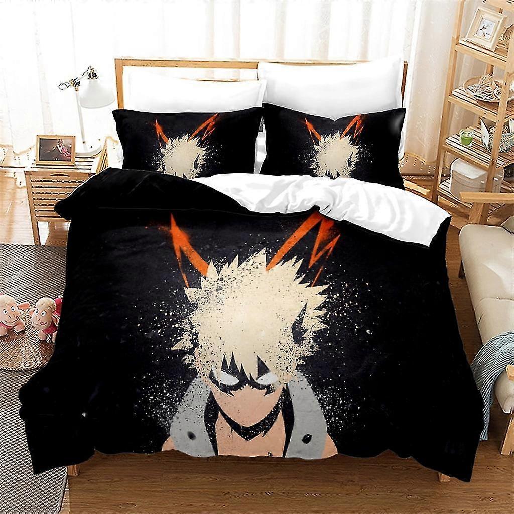 o5622 Bed Sheets New My Hero Academia Bedding Bed Set Twin Full Queen King Size - Todoroki Bakugou Deku Action Figures 1 Duvet Cover 2 Pillow Case Bed