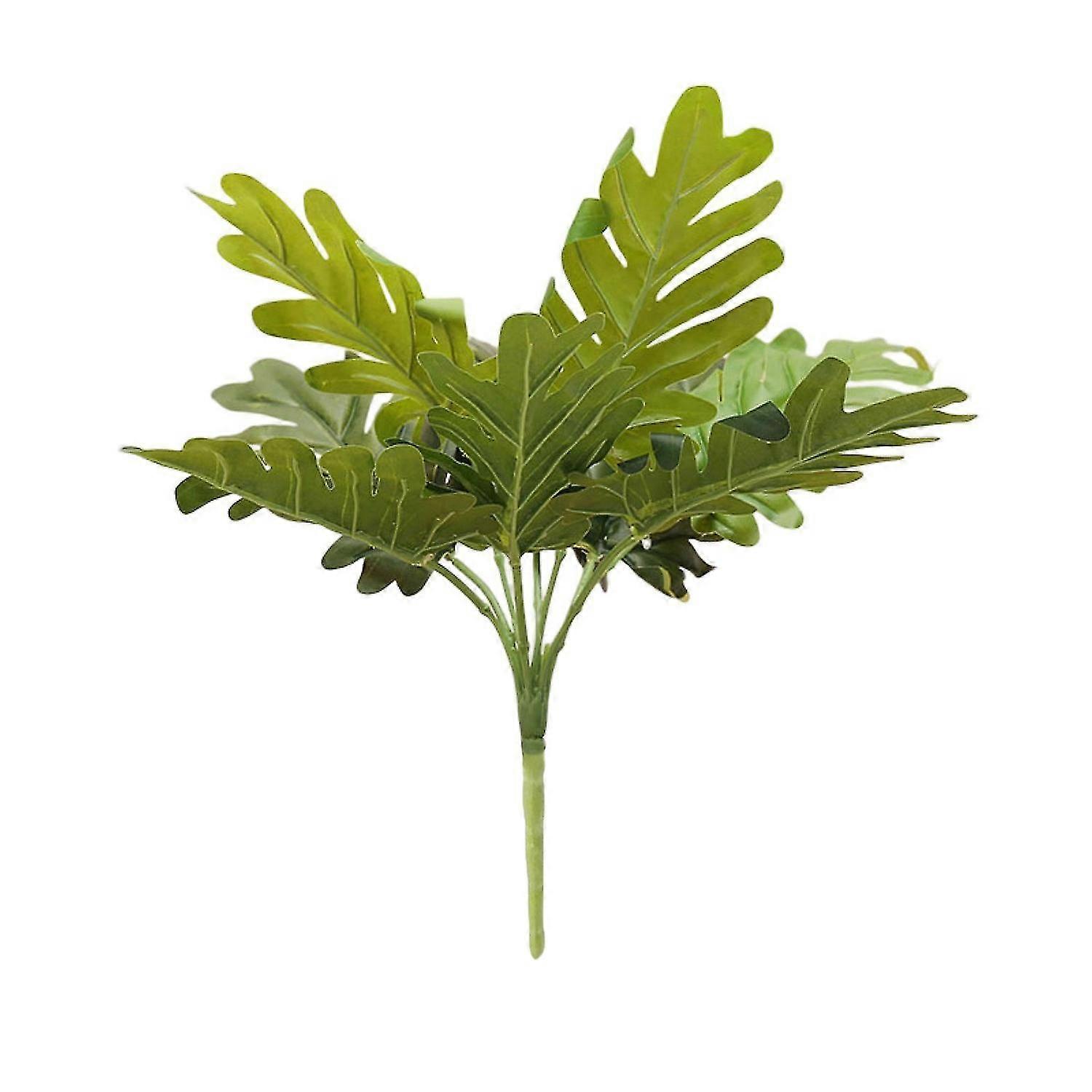1 Branch Artificial Plant Vivid 9 Heads Design Simulation Monstera Leaf Decoration Home Decor