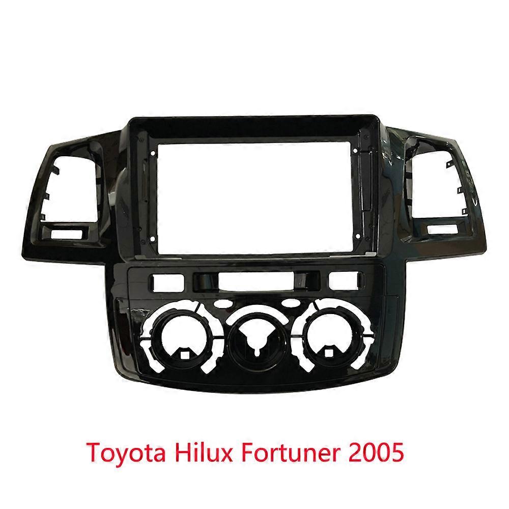 Autó keret 9 hüvelykes nagy képernyős fascia panel adapter Toyota Hilux Fortuner 2005-2014 2 Din Dash Audio Fit Kit