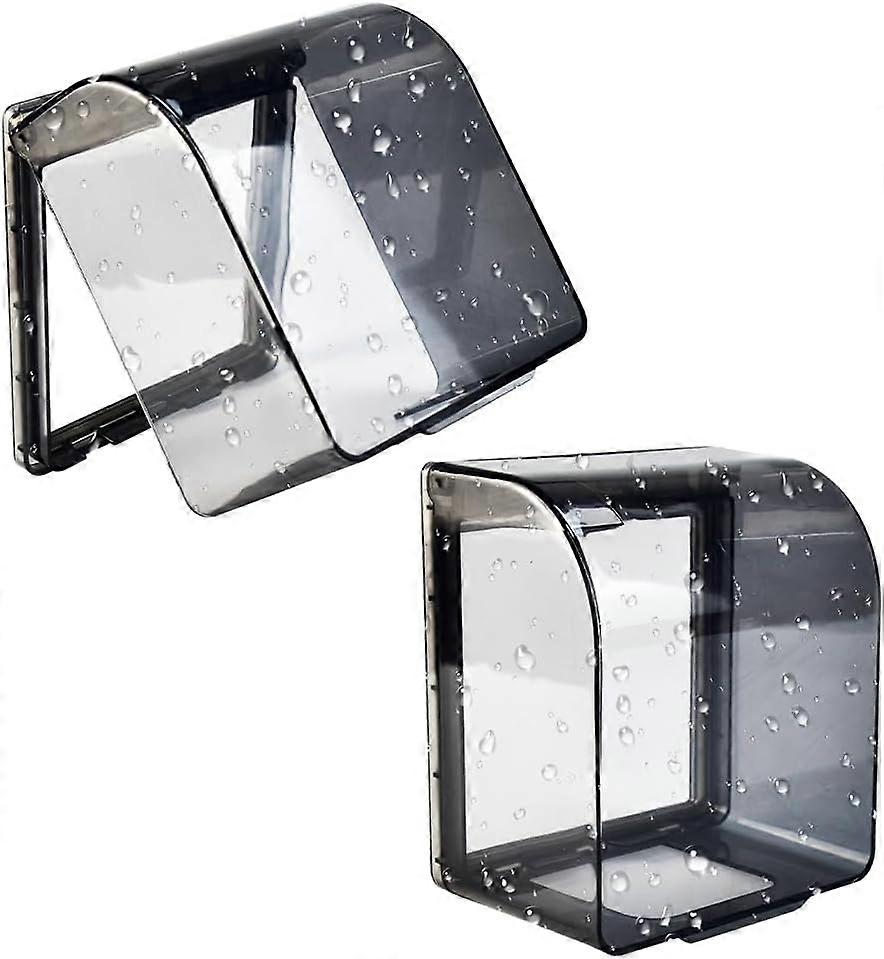 2 Pcs Waterproof Socket Cover Adhesive Wall Socket Cover Box Outdoor Socket Protector Socket Cover Electrical Socket Cover Electrical Socket Cover for