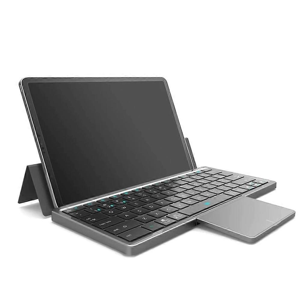 Foldable Wireless Keyboard Bluetooth-compatible Keypad Touchpad Rechargeable