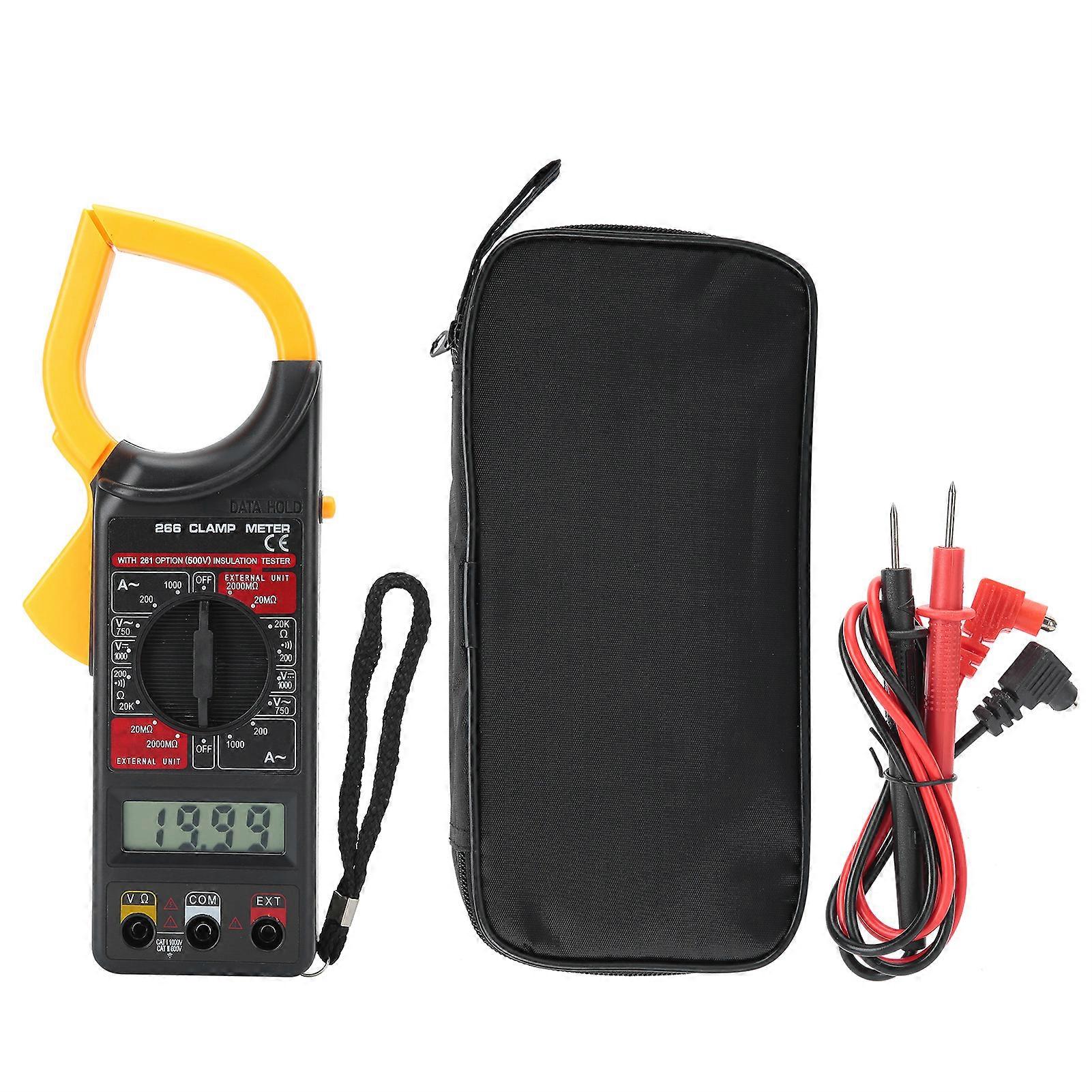 Digital Clamp Meter Handheld Ammeter Voltmeter Electronic Multimeter Measuring Tool DT266