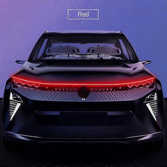 Car Hood LED Daytime Running Light Strip Waterproof Flexible Auto Decorative Atmosphere Lamp Ambient With Start Scan Backlight