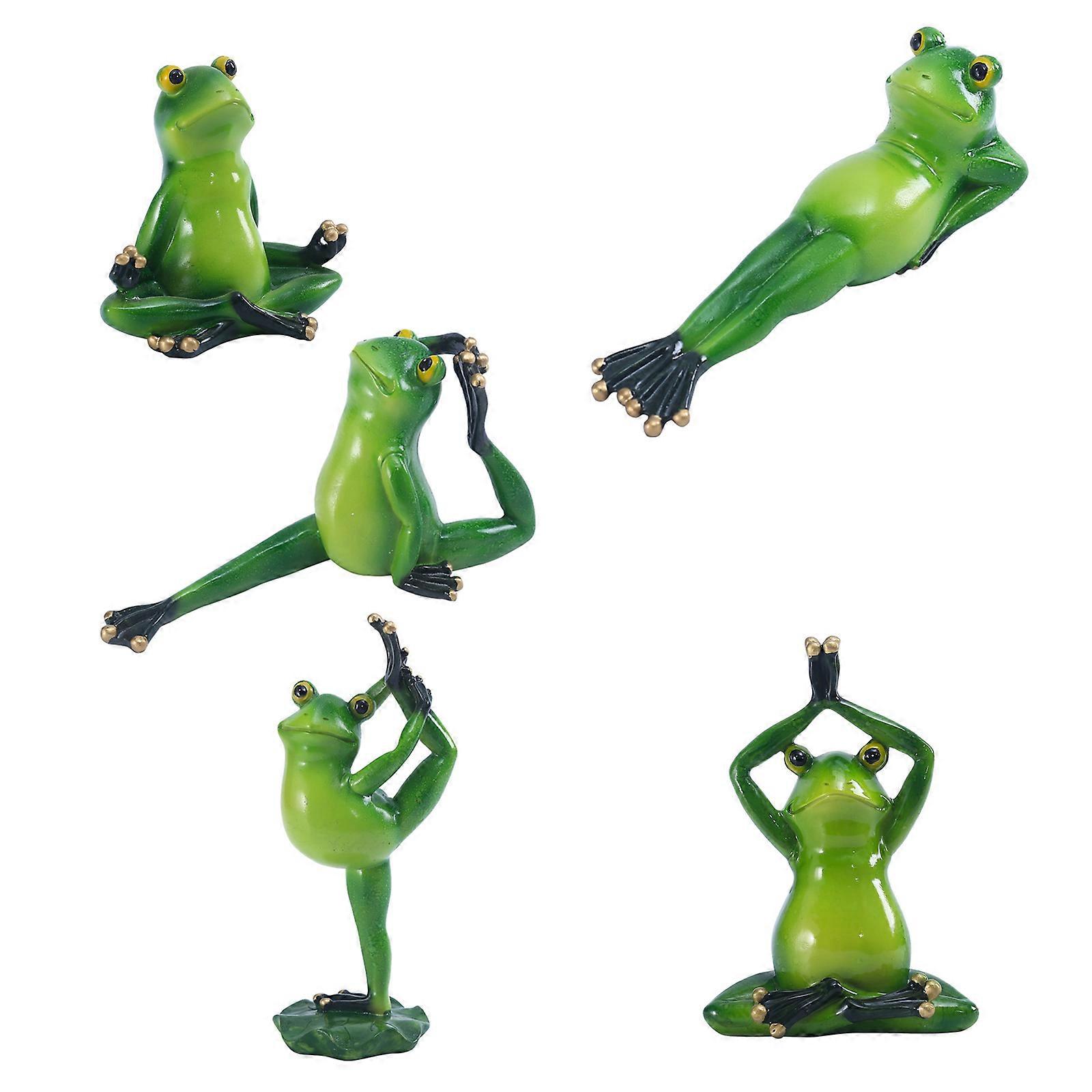 Resin Ornament Crafts Frog Simulation Courtyard Outdoor Green Multi-size Small Size Decoration