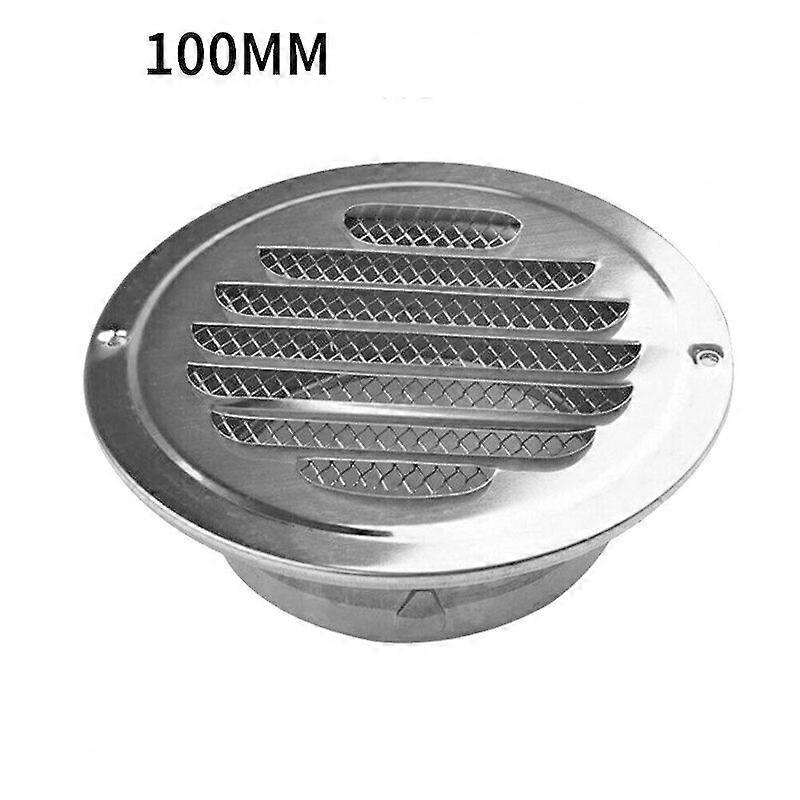 Stainless Steel Exterior Wall Air Vent Grille Round Ducting Ventilation Grilles Flat Round Air Vent Grill 80mm 100mm VentilationCraft Pipe Cleaners