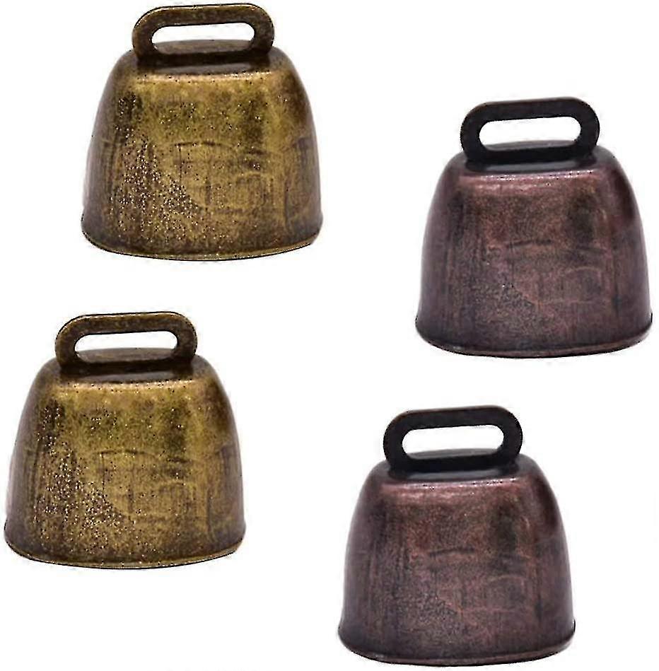 4pcs מתכת פרה פעמון נחושת פעמונים רועה בל חווה פעמון