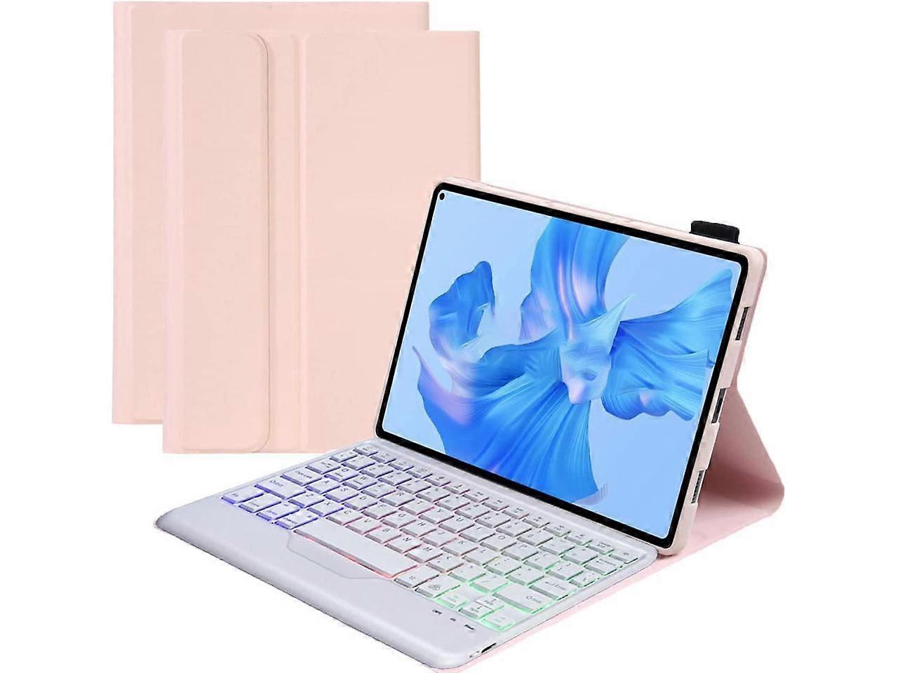 Keyboard Case for Huawei MatePad 11 2021, Soft TPU Protective Cover, [Tri-Color Backlit] Magnetically Detachable Wireless Bluetooth Keyboard