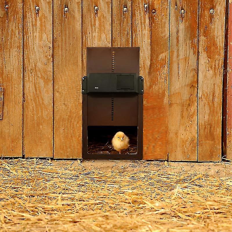 Automatic Chicken Coop Door Light Sensing Chicken Coop Door Opener Battery Powered Multi-modes Chicken Door