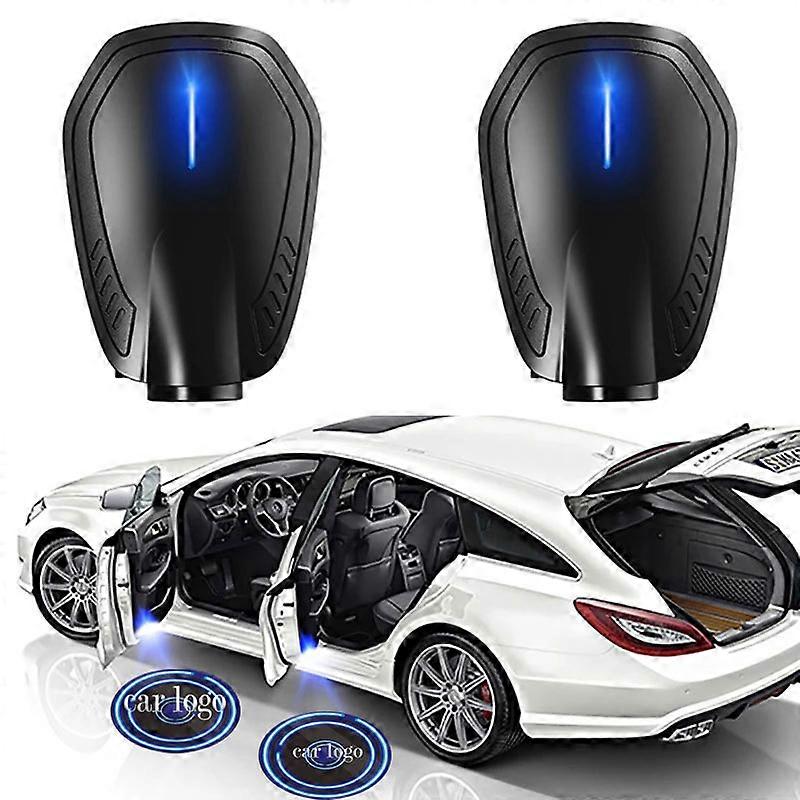 Car Door Laser Projector Led Auto Logo Lights Rechargeable Wireless Welcome Decor Light Car Accessories Laser Emblem Lamp Kits Motor Vehicle Lighting