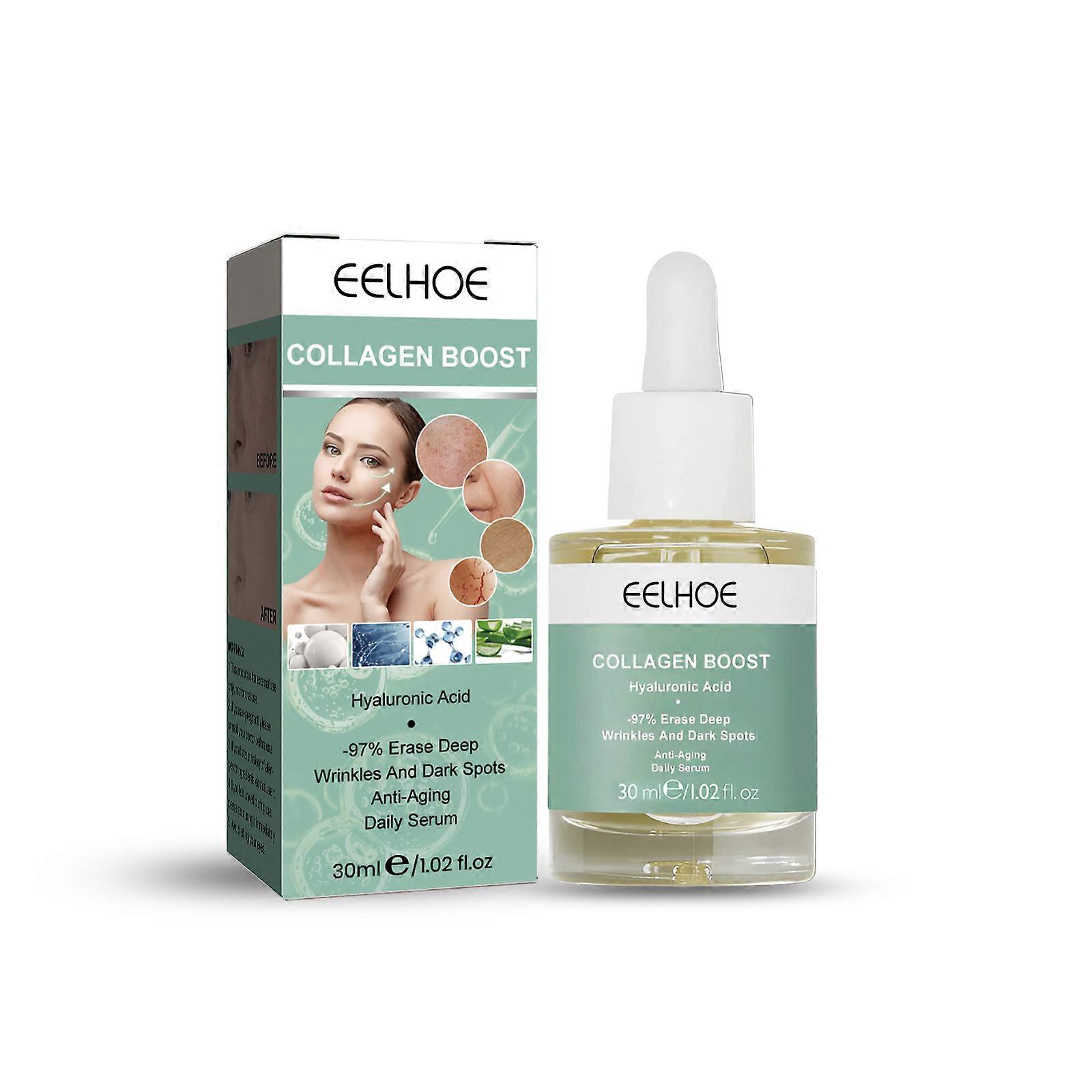2pcs Advanced Collagen Boost Anti Aging Serum,Collagen Peptide Serum for Face Wrinkles,Reduces Wrinkles Face Serum for All Skin Types