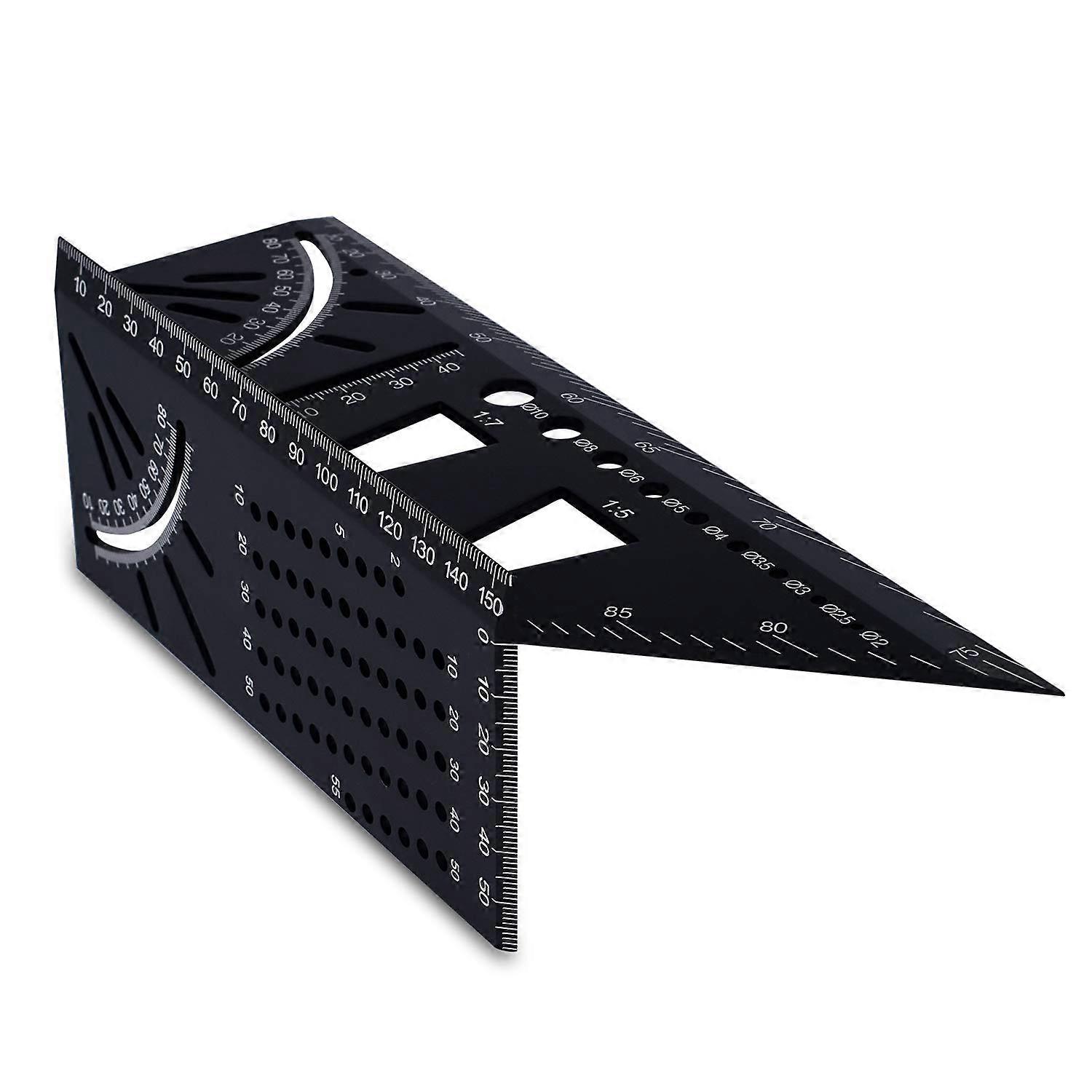 Escuadra de carpintero de aleación de aluminio 3D, regla de medición para carpintería