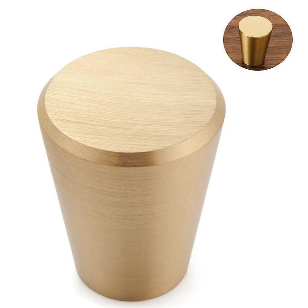 Pure Brass Furniture Handles for Cabinets, Drawers and Cupboards 20mm Gold Cones 10 Door Handles