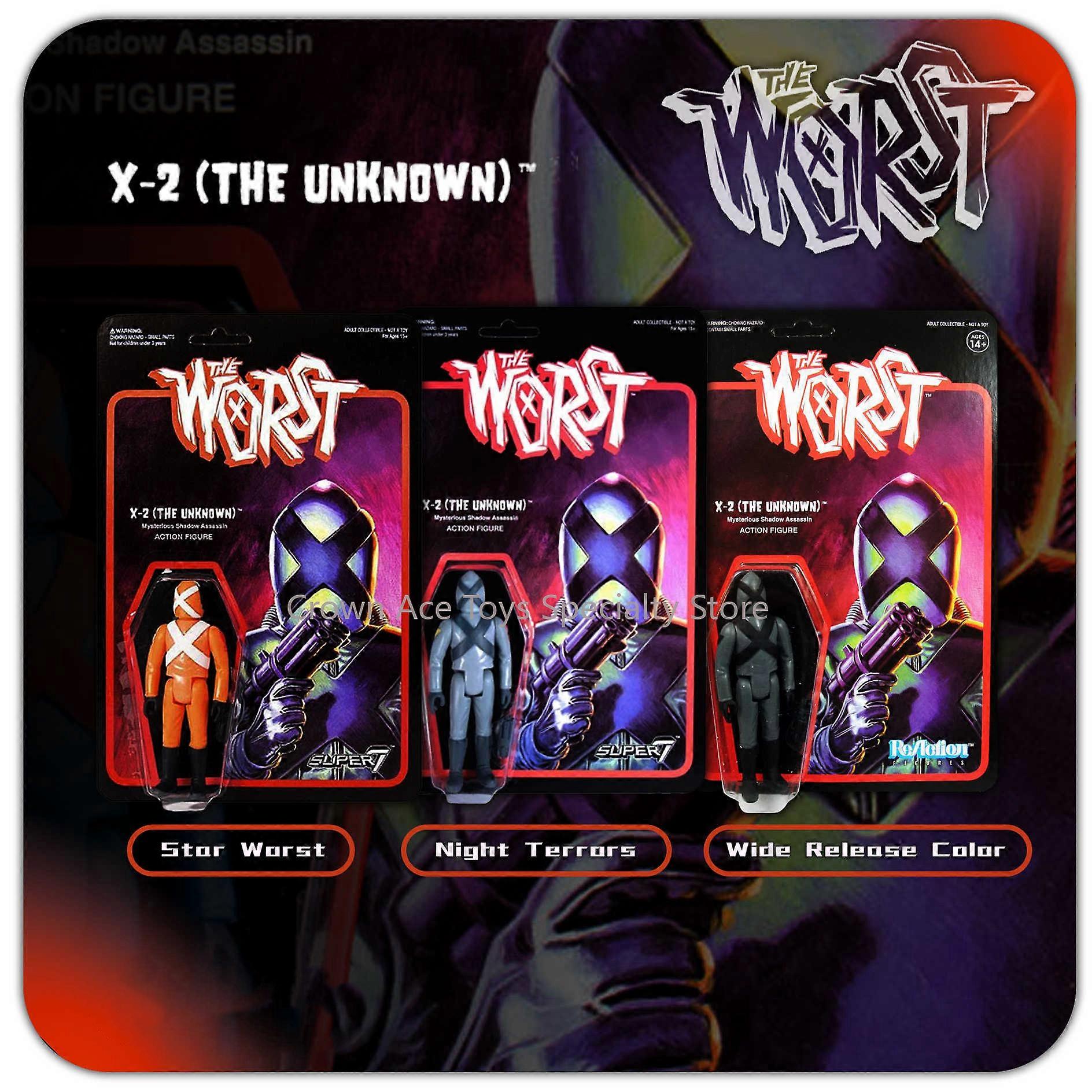 In Stock Super7 Super7 The Worst Wave 1 Batula Wide Robot Reaper Gas Phantom Hanging Card 3.75in Action Figure Collectible Toys