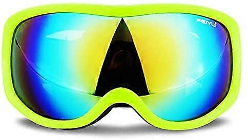 משקפי סקי הגנה מפני UV נגד ערפל משקפי שלג סנובורד לגברים נשים נוער (ירוק + צבעוני)
