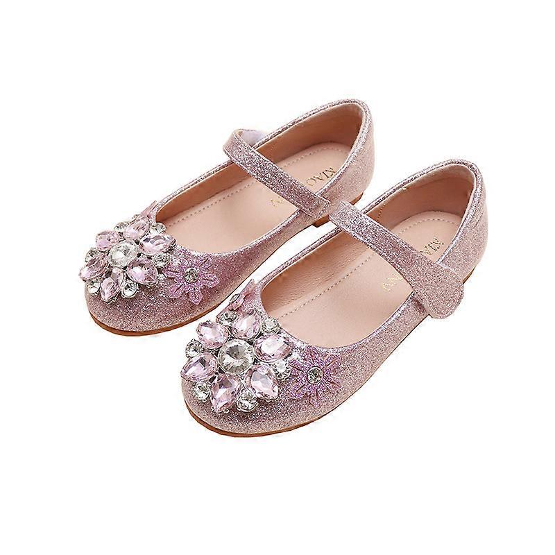 New Girl Elsa Princess Shoes Performance Crystal Shoes Girl Gifts