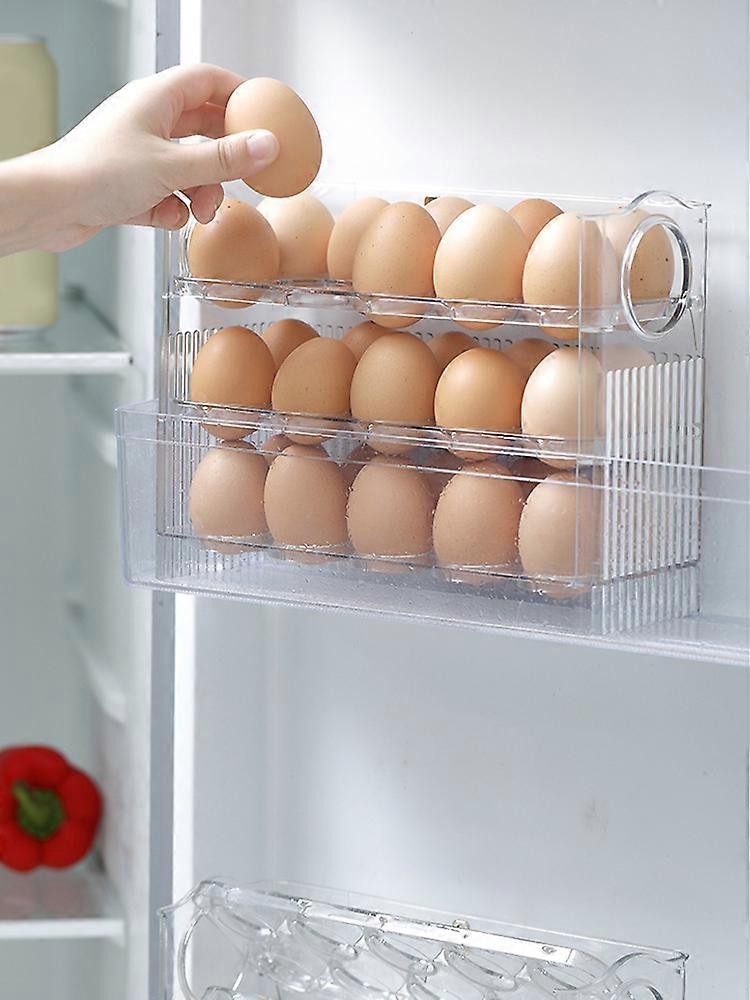Refrigerator Egg Holder Box - Multipurpose, Easy to Clean - 30 Eggs Capacity & Space Saver Fridge Organizer