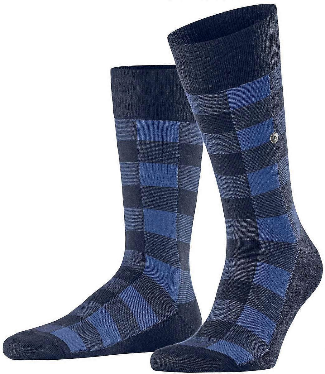 Burlington Buffalo Check Socks - Royal Blue