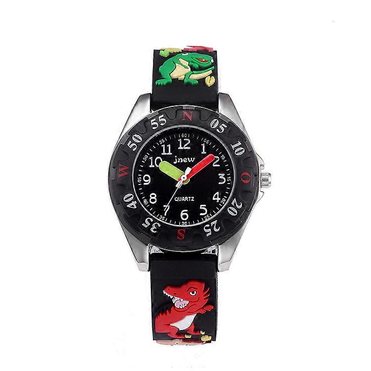 Unisex 3D Dinosaur Pattern Children's Watch with Silicone Strap - Fun and Durable!