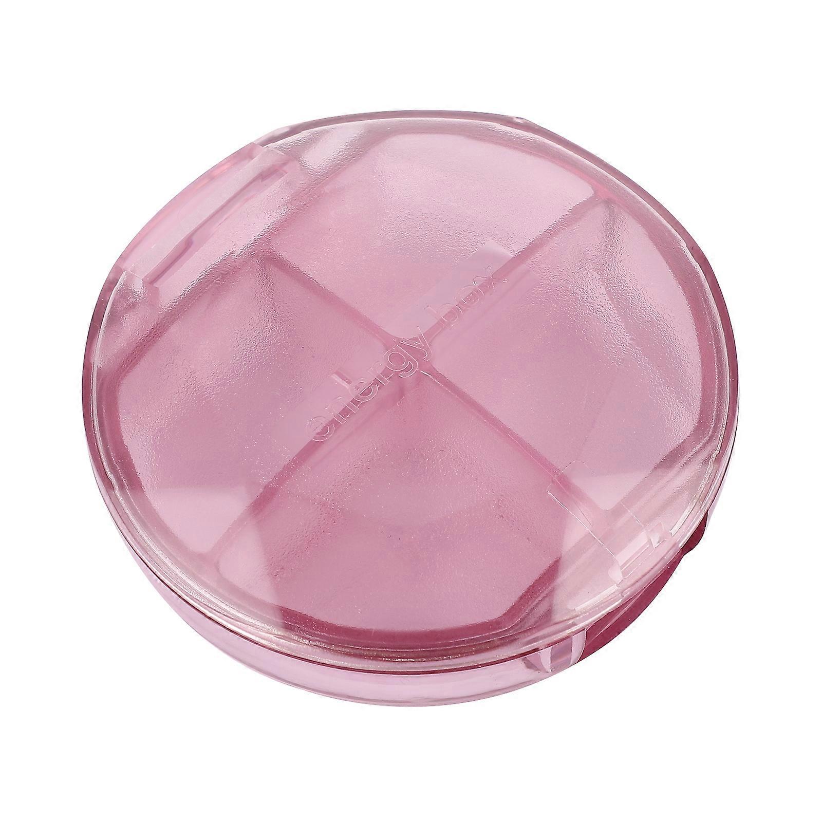 1pc Pill Organizer Mini Pill Case Creative 4 Compartments Pill Storage Box