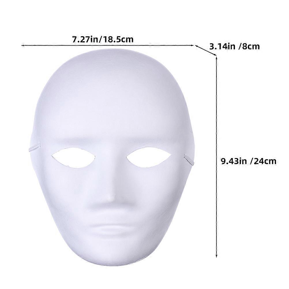 9pcs Blank Masks DIY Hand Painted Masks Men Blank Masks DIY Mask Accessories for Party