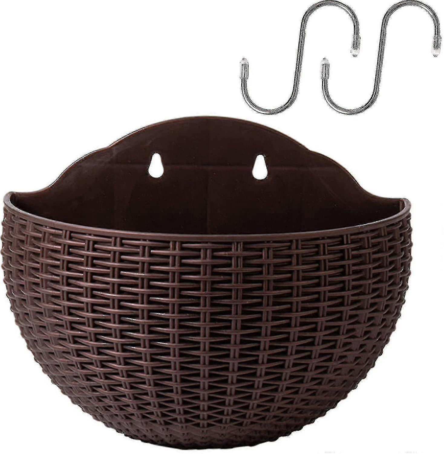 Hanging Planters Wall Mounted Flower Pot With 2 Hooks Plastic Flower