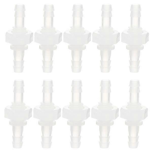 10pcs Hose Barb Thru-bulk Bulkhead Fitting Plastic Hex Straight Union Adapter