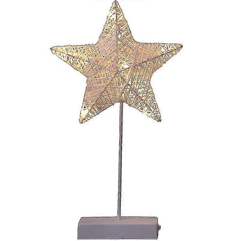 Table Lamp, Star Shape Light Desk Lamp Led Decorative Lamp Winding Iron Frame Plastic Base (1pc, White)