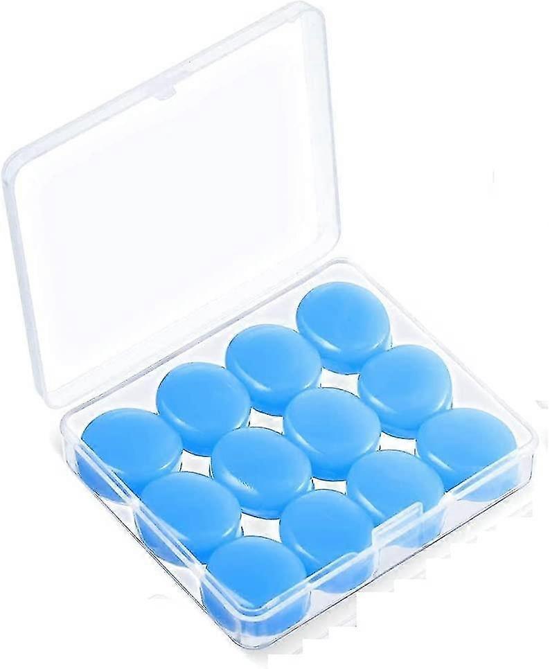 Dww-silicone Ear Plugs, 12 Pieces Reusable Noise Canceling Sleeping Earplugs Sound Blocking Earplugs For Sleeping Concerts Learning
