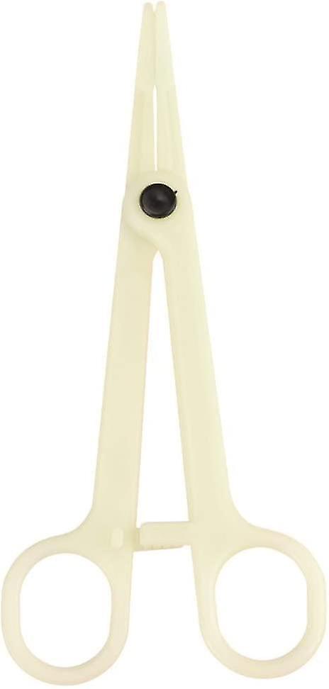 Body Piercing Forceps Ear And Nose Piercing Tools Disposable Plastic Piercing Triangle Forceps Piercing Forceps (beige) (1pcs)